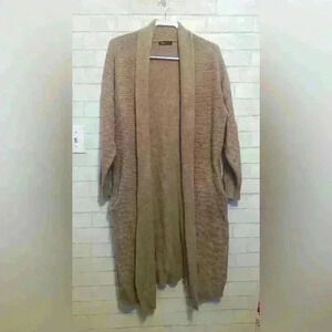 SHEIN mauve rise long cardigan sweater with pockets size Medium